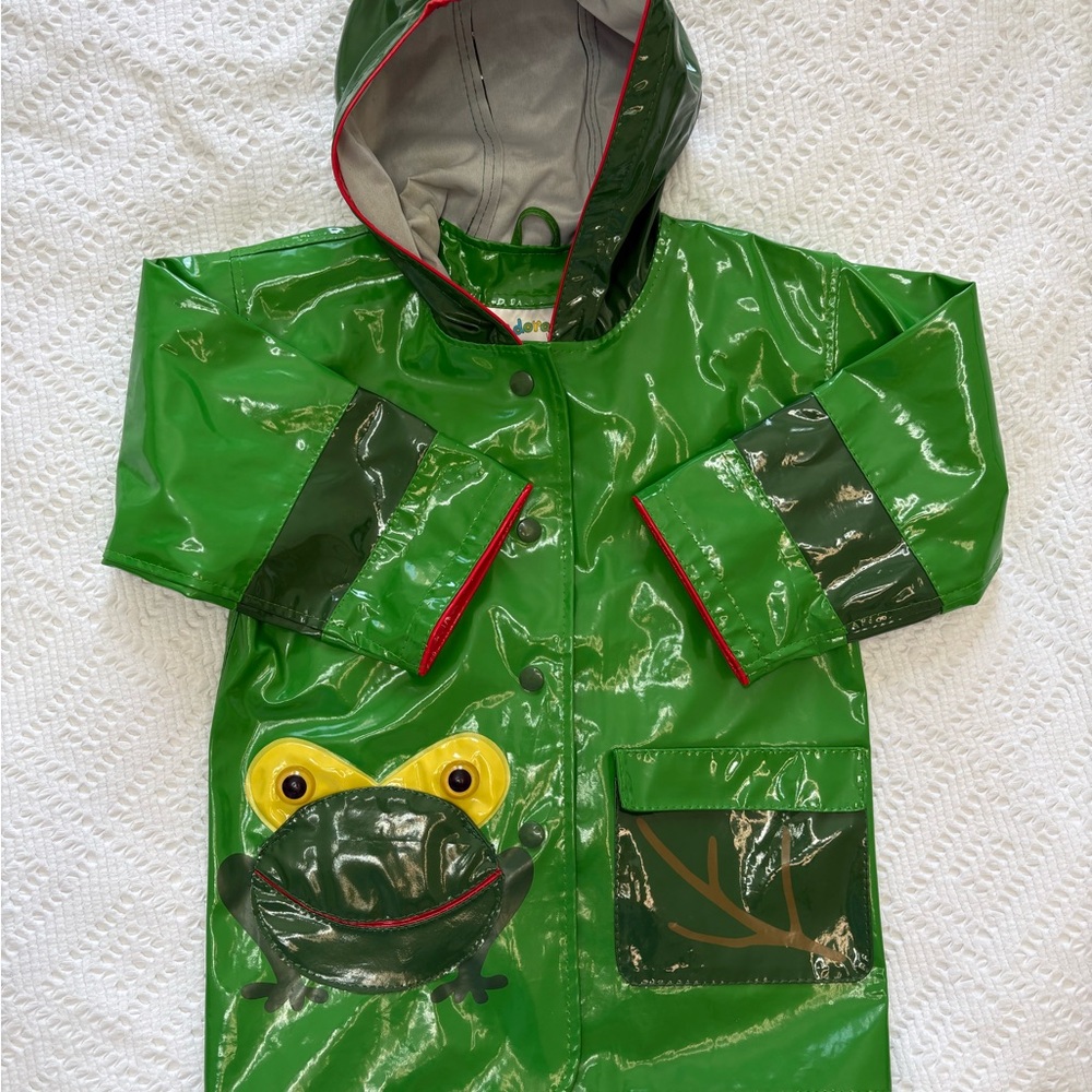 Kidorable Green Frog Raincoat for Kids